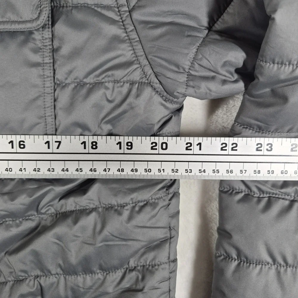 Faherty Atmosphere Full Zip Jacket Men's Small Gray Puffer‎ Snap Button Comfort